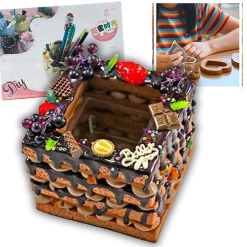 

CLAFTLAB SAIL Подставка для ручек в форме торта, Набор для декорирования взбитыми сливками и кремом, Банка для сладостей, Стильный детский подарок для девочек и мальчиков, Игрушка для творчества, Независимый