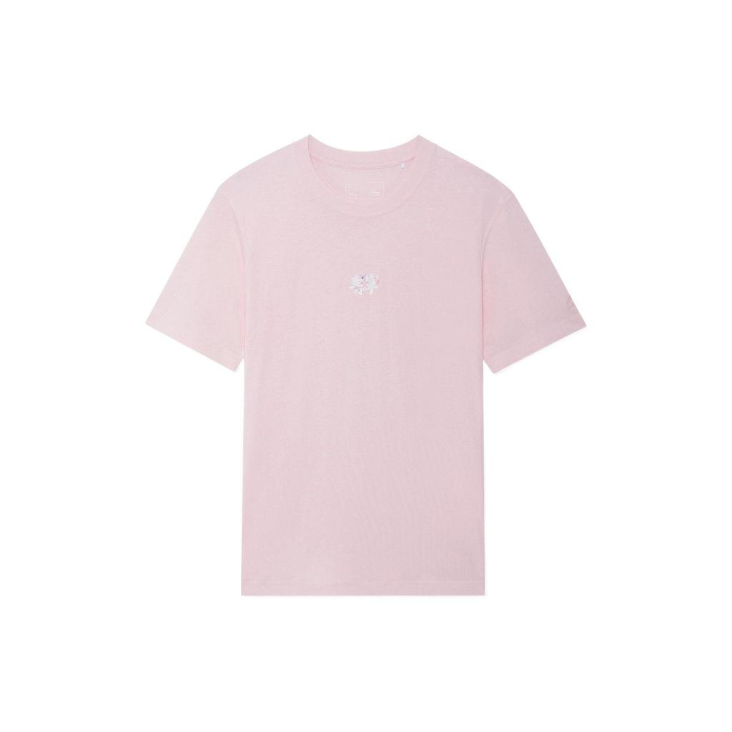 Li Ning Sports Trendy Collection T Shirt Unisex New Light Pink AHSS917-2