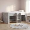 Children S Loft Bed Concrete Grey 80 X 160 Cm Wood Material