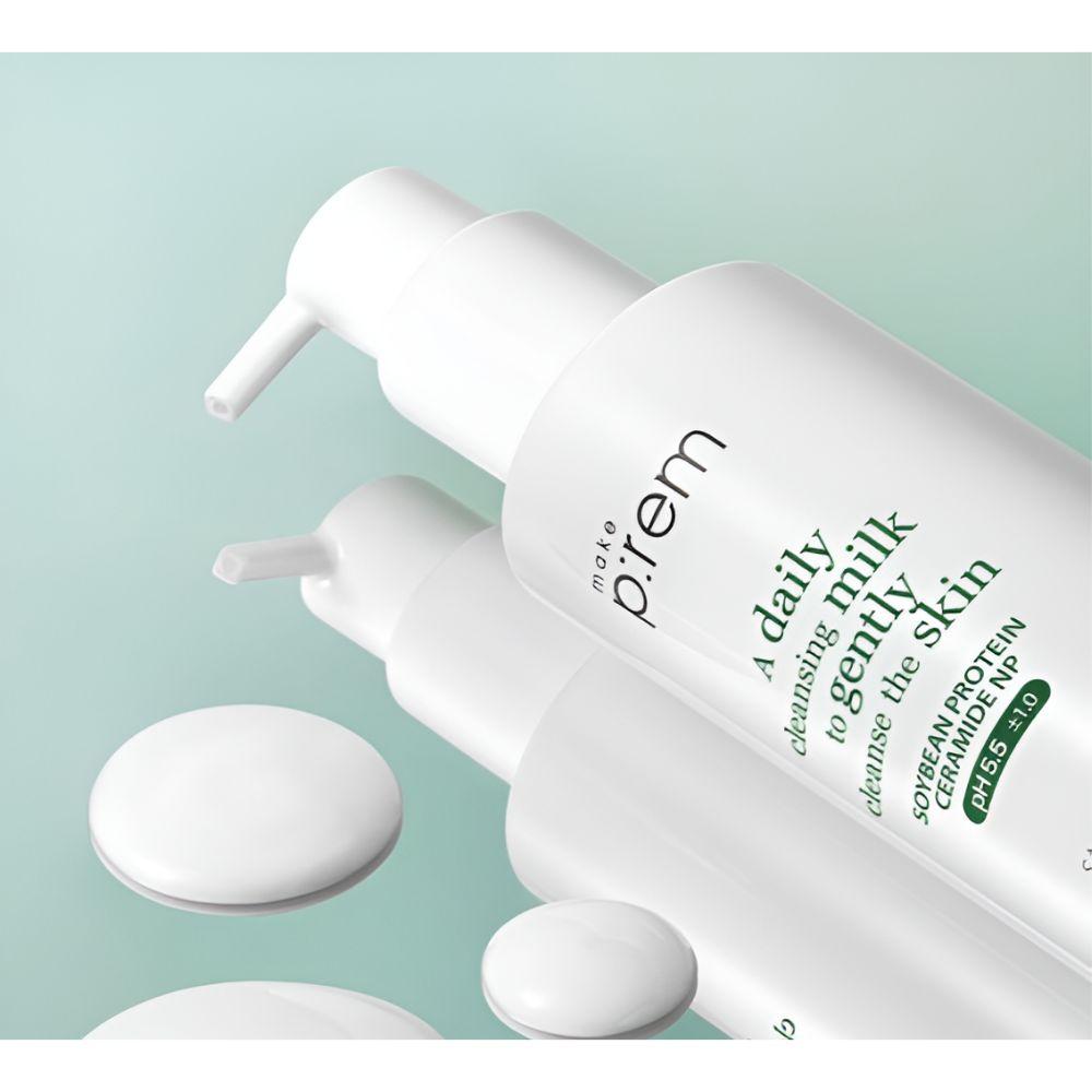 MAKE P:REM Safe Me Relief Moisture Cleansing Milk Set 200ml + 21ml Gentle Hydrating Cleanser