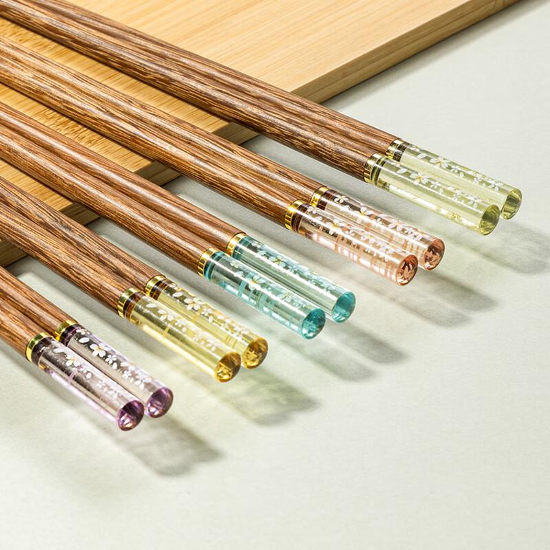 Newair Wenge Wood Chopsticks 5 Pairs