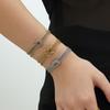 Personalized 18K Gold Electroplated Stainless Steel Knot Chain Bracelet: Modern Versatile European & American Hand Jewelry.