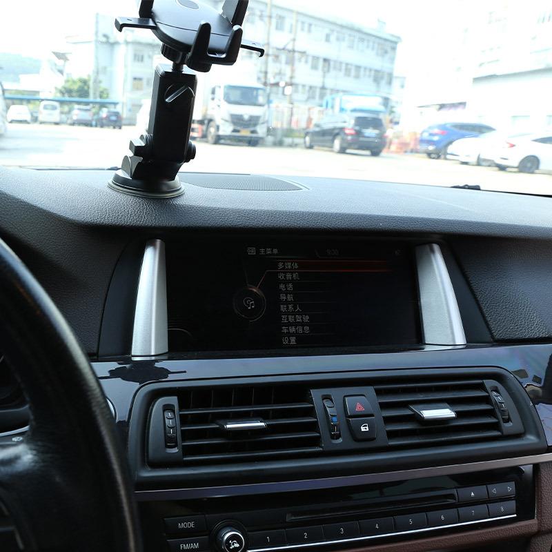 For BMW 5 Series F10 2014-2017 Car Styling Central Control Navigation Display Screen Frame Decoration Sticker Car Accessories