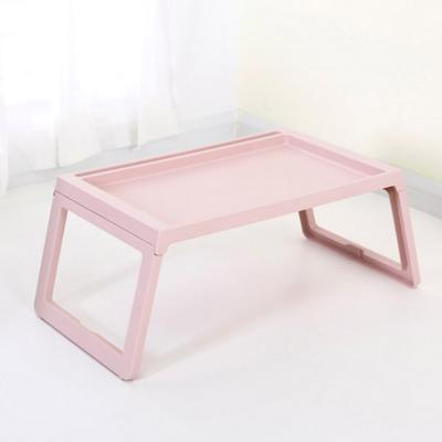 Laptop Bed Desk PP Folding Simple Downward Grooved Design Lap Desk Bed Table with Charging Hole for
