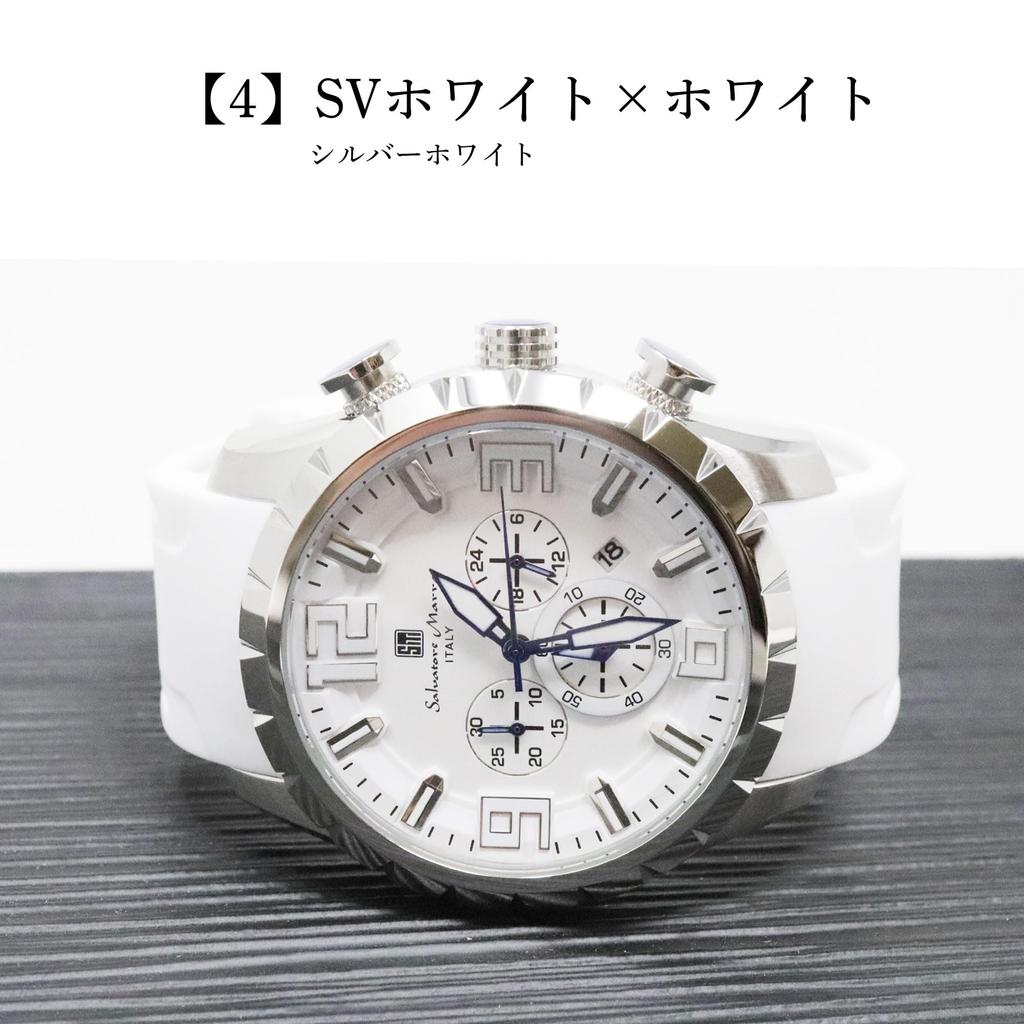 Salvatore Marra Men's Chronograph Watch, 10 ATM Water Resistant, Rubber Strap, BlackWhite, Japanese Movement, Date Display, Calendar Display, 24-Hour