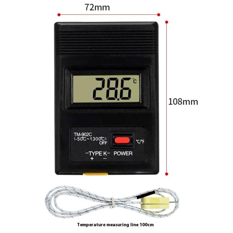 1 Set -50℃ -1300℃ Temperature Meter Tm-902C Digital K Type Lcd Thermometer Sensor With Thermocouple Probe Industrial Detector