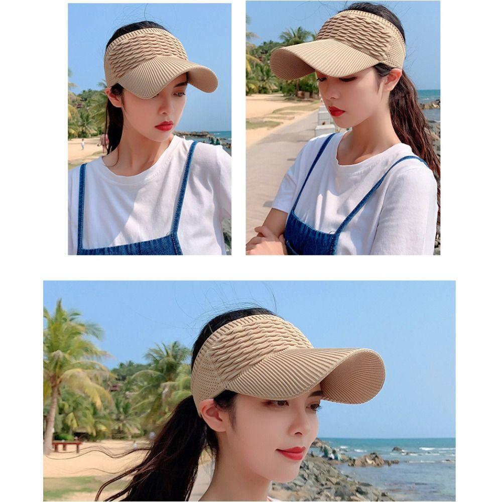 Polyester Empty Top Hat Anti-UV Sun Hats New Baseball Cap  Beach