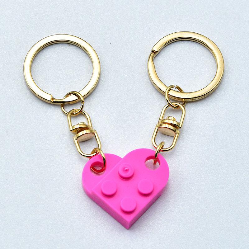 Colorful Detachable Heart Keychain Pendant Gift