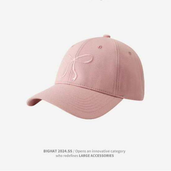 Versatile Large Head Baseball Cap: Solid Color, Deep Crown, Wide Brim, Embroidered Letter Design