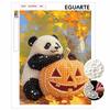 Frameless Pearl Painting Kit Panda Pumpkin DIY Shiny Bead Canvas Creative Craft for Adults Home Decor