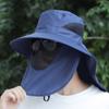 Sunscreen Fisherman Hat UV Protection Caps Mask Set Multi-function Bucket Hat  Fishing
