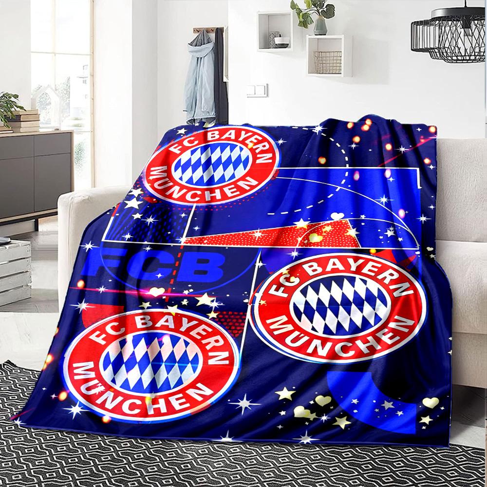 Bayern Munich Celebration Blanket Soft Warm Cozy Great for Bed Livingroom Bedding Four Seasons Universal Digital Print Gifts For Family Or Friends