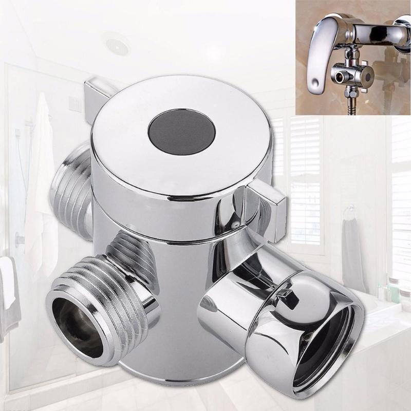 3 Way Shower Diverter Adapte 1/2” with Hand Shower Cradle for Bathroom Hand Shower Hardware Accessory for Home Daily Use