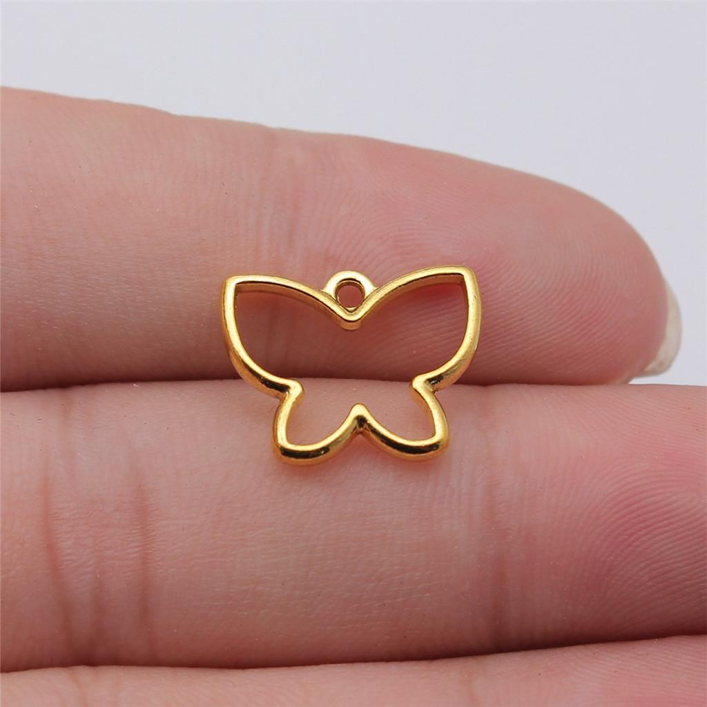 Charms Small Butterfly Pendants Wedding Jewelry Findings ZC114