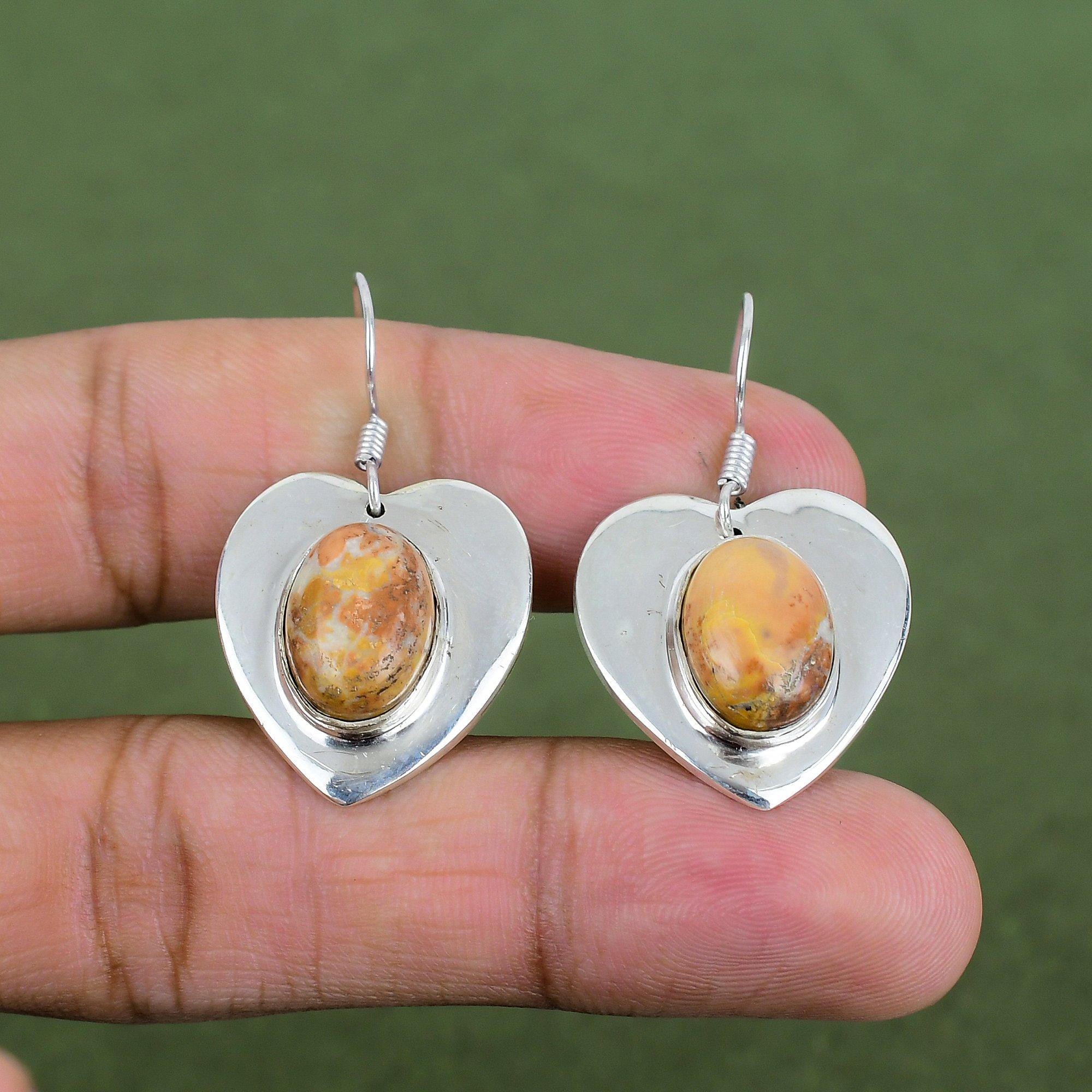 Серьга из яшмы Малигано Серьга из стерлингового серебра 925 пробы Элегантные украшения Серьга с драгоценным камнем ручной работы Серебряные украшения Свадебные подарки Серьга от дизайнера