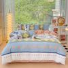 Skin-friendly Cotton Plant Cashmere Thickened Sanded Four-piece Bedding Set Dormitory Three-piece Set Bed Sheet Quilt Cover