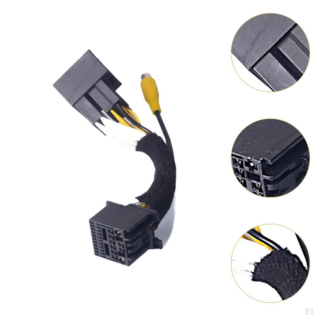 Fixed Harness Cable Plug Adapter, Car Backup Rear View Parking Cable, 20cm Camera