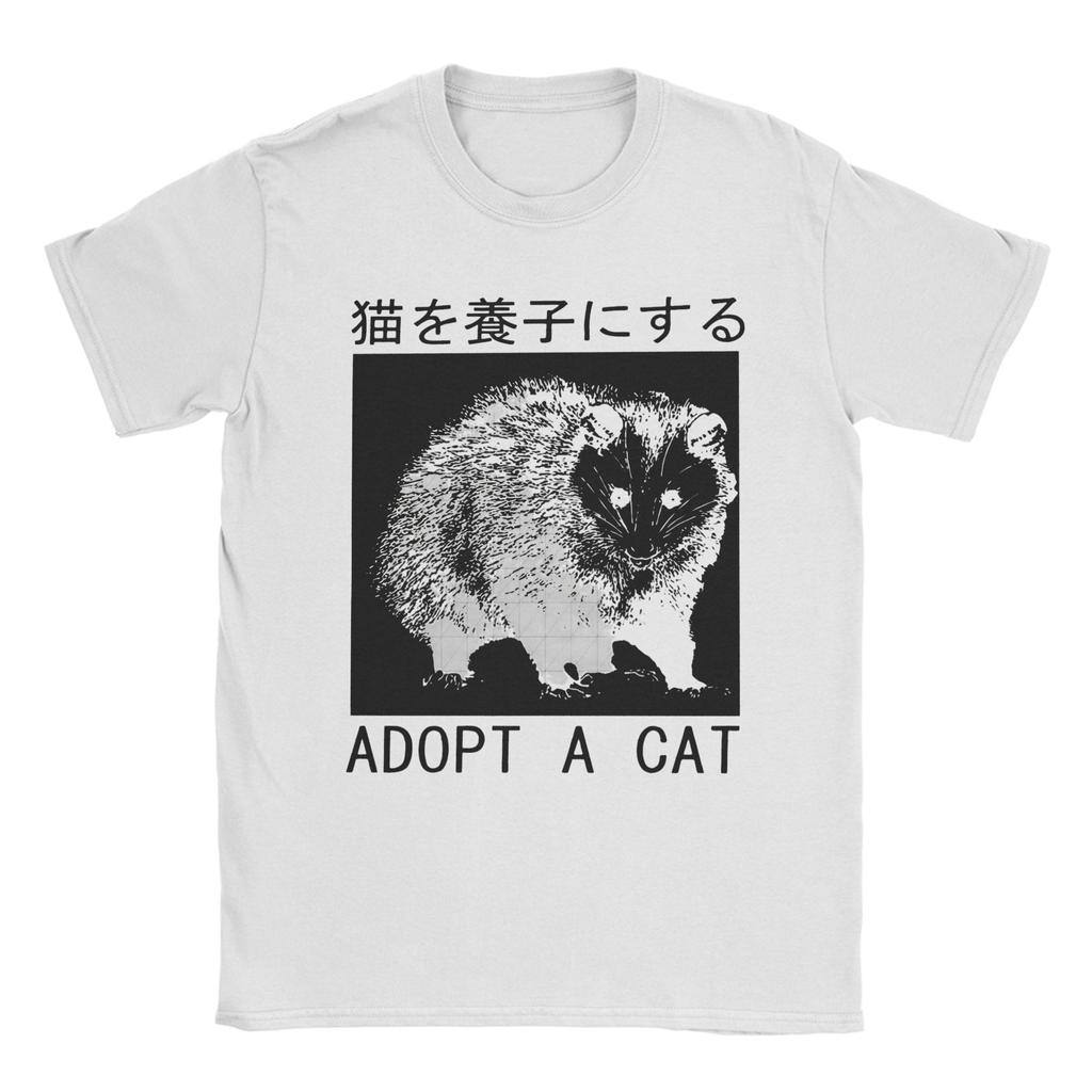 T-shirt Opossum Lobotomie Rire Vivre pour Homme Pur Coton T-shirt Drôle Col Rond T-shirts Manches Courtes Vêtements Idée Cadeau