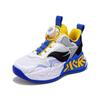 Boys basketball shoes breathable mesh medium older boys light soft sole non-slip children's sports running shoes buttons