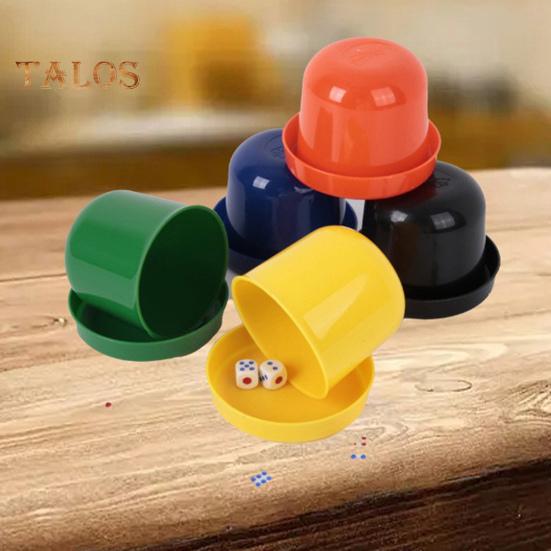 1 Set Dice Cup with 5 Dot Dice Heavy Duty Manual Shaker Cup Bar Party KTV Gambling Drinking Board Game Casino Equipment