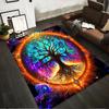 Colorful Cosmic Tree of Life Carpet with Vibrant Galaxy Design Suitable for Use As an Anti-slip for Living Room Bedroom Sofas