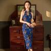 1011 Summer New Cheongsam Female Slim National Style Daily Slim-fit Improved Dress Single-layer Cold Feeling Versatile