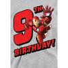 Marvel Childrens/Kids Iron Man Heather 9th Birthday Hoodie