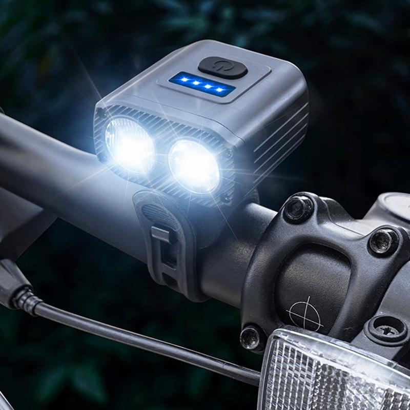 5 Modes Bicycle Front Lamp Type-C Rechangeable Bike Headlamp Bike Handlebar Headlight Power Display Cycling Accessories