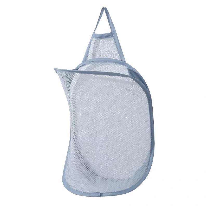 Foldable Wall-mounted Dirty Clothes Basket, Net-woven Laundry Basket Bathroom Hanging Large-capacity Dirty Clothes Bin, Simple Clothing Storage Basket
