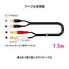 Audio-Technica Stereo RCA Cable AT-MI81/1.5 1.5m Mono Standard Plug
