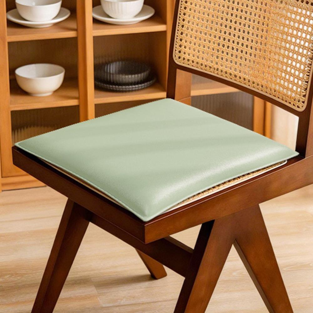 Cuscino per Seduta in Pelle 40×40cm Spessore 3cm Cuscino ad Alta Resilienza Cuscino in Schiuma Viscoelastica Pelle PU Cuscino per Sedia da Pranzo