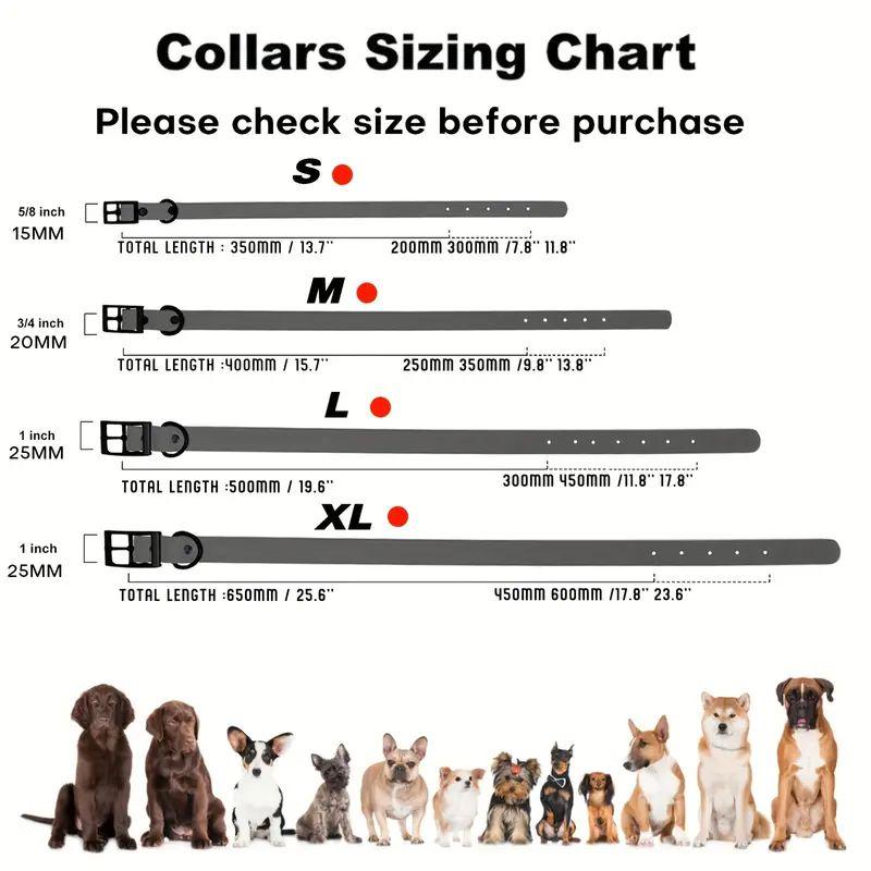 New Fashion Pet Dog Collar High Quality PVC Waterproof Training Collars Dirty Resistant Easy Clean for Small Medium Large Dogs
