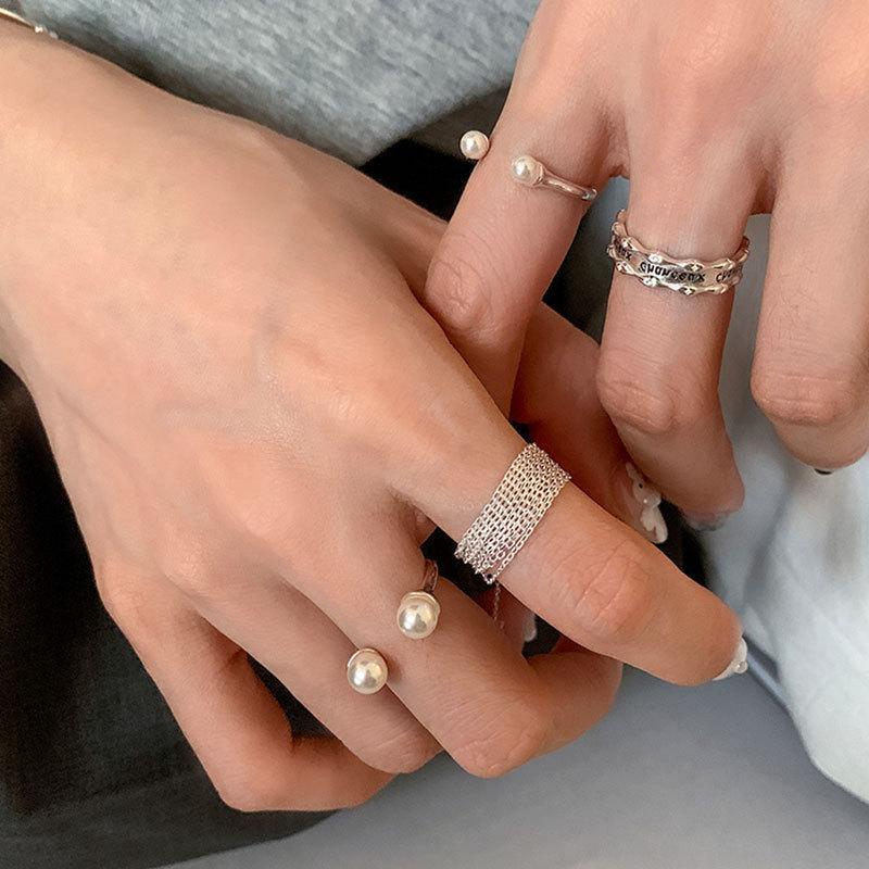 Niche High-End Pearl Multi-Layer Ring: Unique Fashion for Women