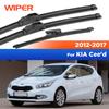 Para KIA Cee'd Ceed 2012-2017 2013 2014 2015 2016 Palhetas Dianteira e Traseira Limpador de Para-brisa Escovas de Janela 26"+14"+12"