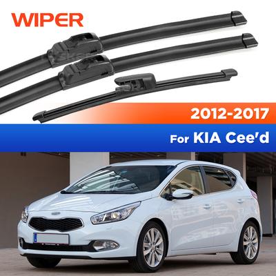 For KIA Cee'd Ceed 2012-2017 2013 2014 2015 2016 Wiper Front&Rear Wiper Blades Windshield Windscreen Window Brushes 26"+14"+12"