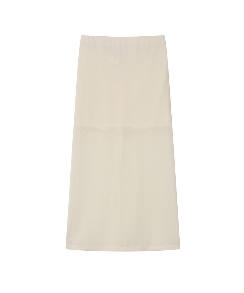 MARROT See-Through Elastic Skirt_Cream