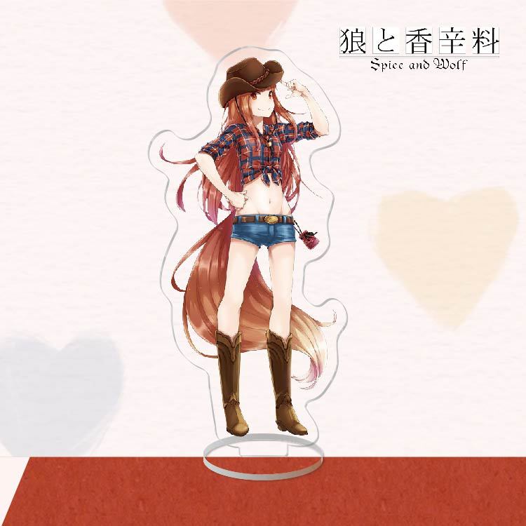Anime akrylowy stojak figurka akcji zabawka Spice and Wolf PVC laserowy stojak na biurko model zabawki prezent