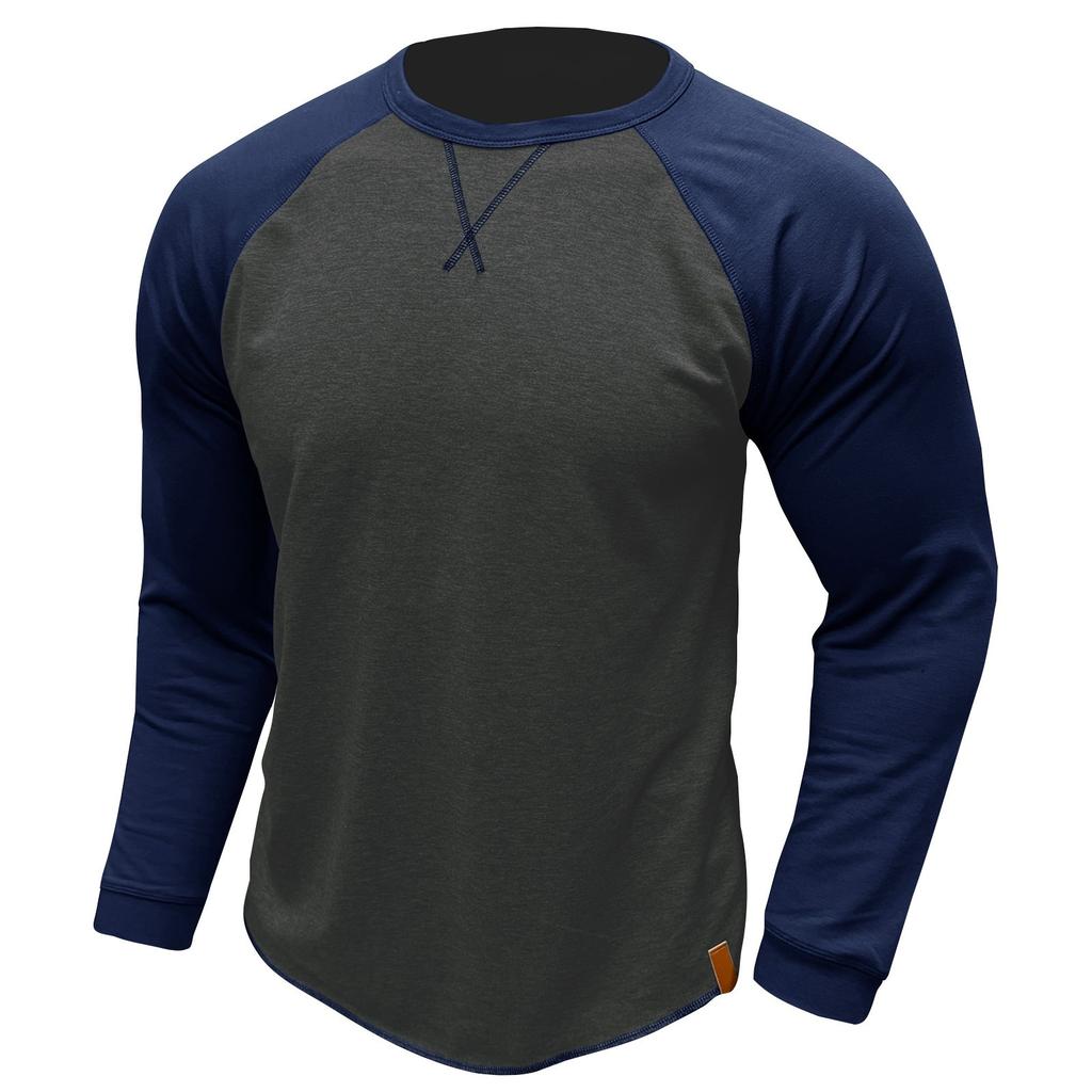 Plus Size Men's Long Sleeve T-shirt European And American Men's Shirt Top