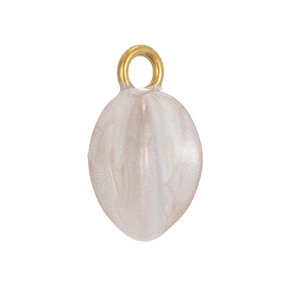 CARLIDANA Fruit Series Charm Enamel Stainless Steel Gold Plated Oil Drop Ice Cream Pendant for DIY Jewelry Necklace Making