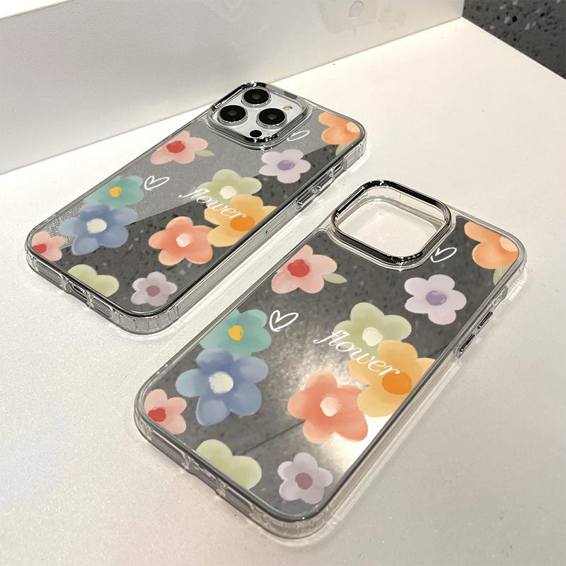 Mobile Phone Cases for iPhone 11 13 XR 15 Pro Max 12 14 Pro Max Case iPhone 16 XS Max Mirror Protective Case Mirror Exquisite Cartoon Waterproof