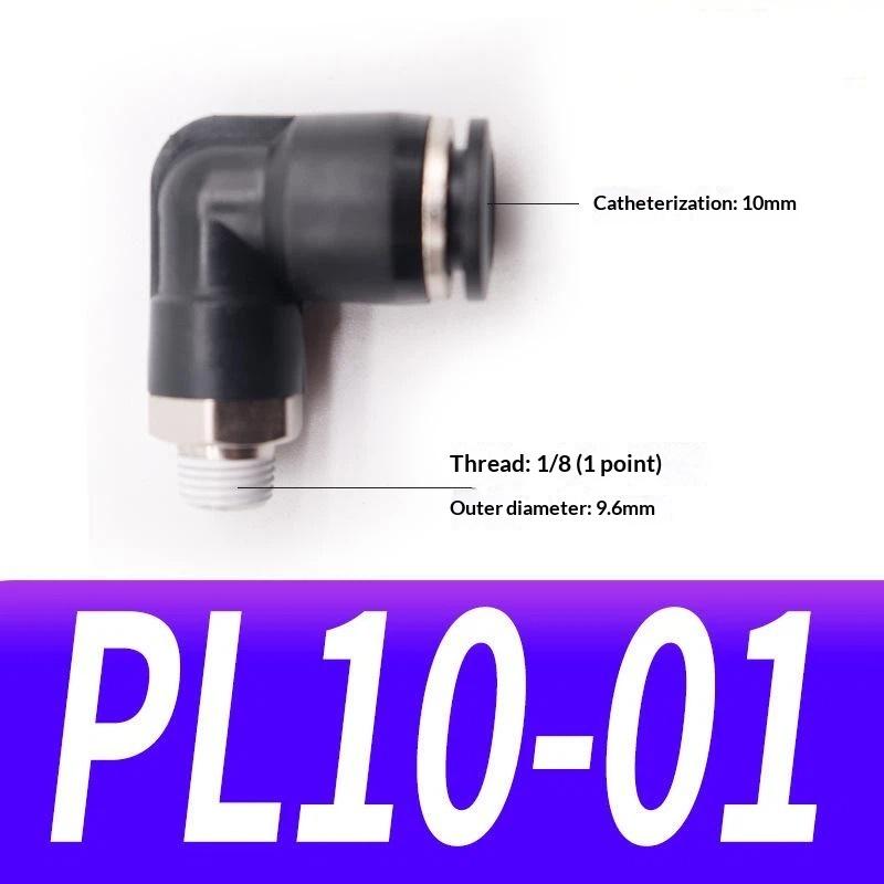 1 Stuk Pl4-01 Pl6-02 Pl8-03 Industriële Pneumatische Fitting 90 Graden Push-in Koperen Luchtbuis Connector Meerdere Bsp Schroefdraad Maten