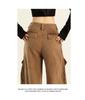 Women's American Retro Denim Overalls - Autumn 2024 Loose Slimming Wide-Leg Floor-Length Pants