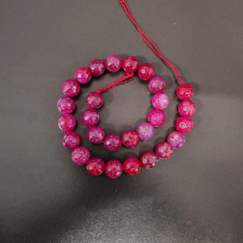 14mm Faceted Round Agate Beads for DIY Jewelry Necklace & Bracelet