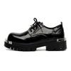 Fashion Black Derby Men's Shoes Trendy Thick Bottom Style Fashionable Street Walking Daily Party Evening Height Increasing Shoes Hot