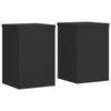 VidaXL Plant Stands 2 Pcs Black 20x20x30 Cm Engineered Wood, Flower Stand, Pot Stand, Support for 852898