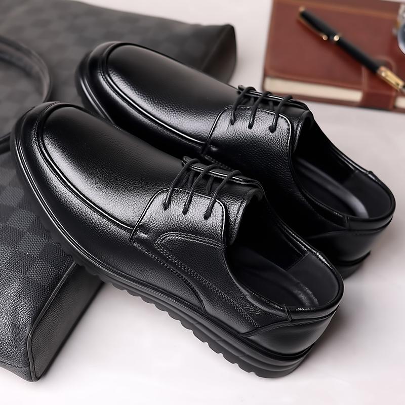 Men's Formal Shoes lace up Leather Luxury Party Dating Wedding Male Shoes black Oxfords Business Shoes Men's footwear