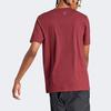 Adidas Essentials Logo Print Crew Neck T-Shirt Men Tops Dark-Red IS1301