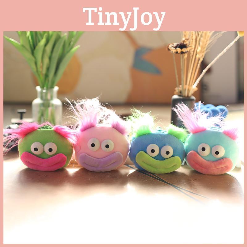 Adorable Big-eyed Sausage Plush Doll Keychain With Soft Pp Cotton Filling