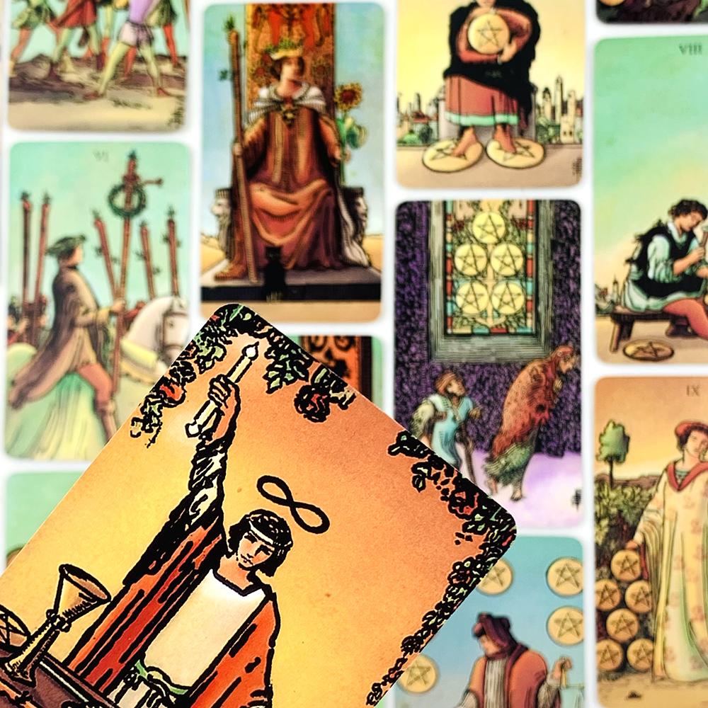 Tarot Cards A 78pcs Deck Oracle English Prophecy Divination Oracle Edition Borad Playing Game, Family Gatherings Cards Games