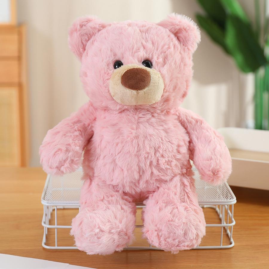High Quality Lovely Curly Teddy Bear Doll Brown Plush Soothing Toy Stuffed Toys Room Decoration Birthday Gift For Kids Girls